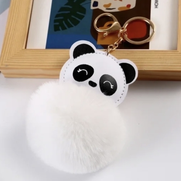 Panda Pom Pom Charms/Keychains - Picture 5 of 5